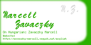 marcell zavaczky business card